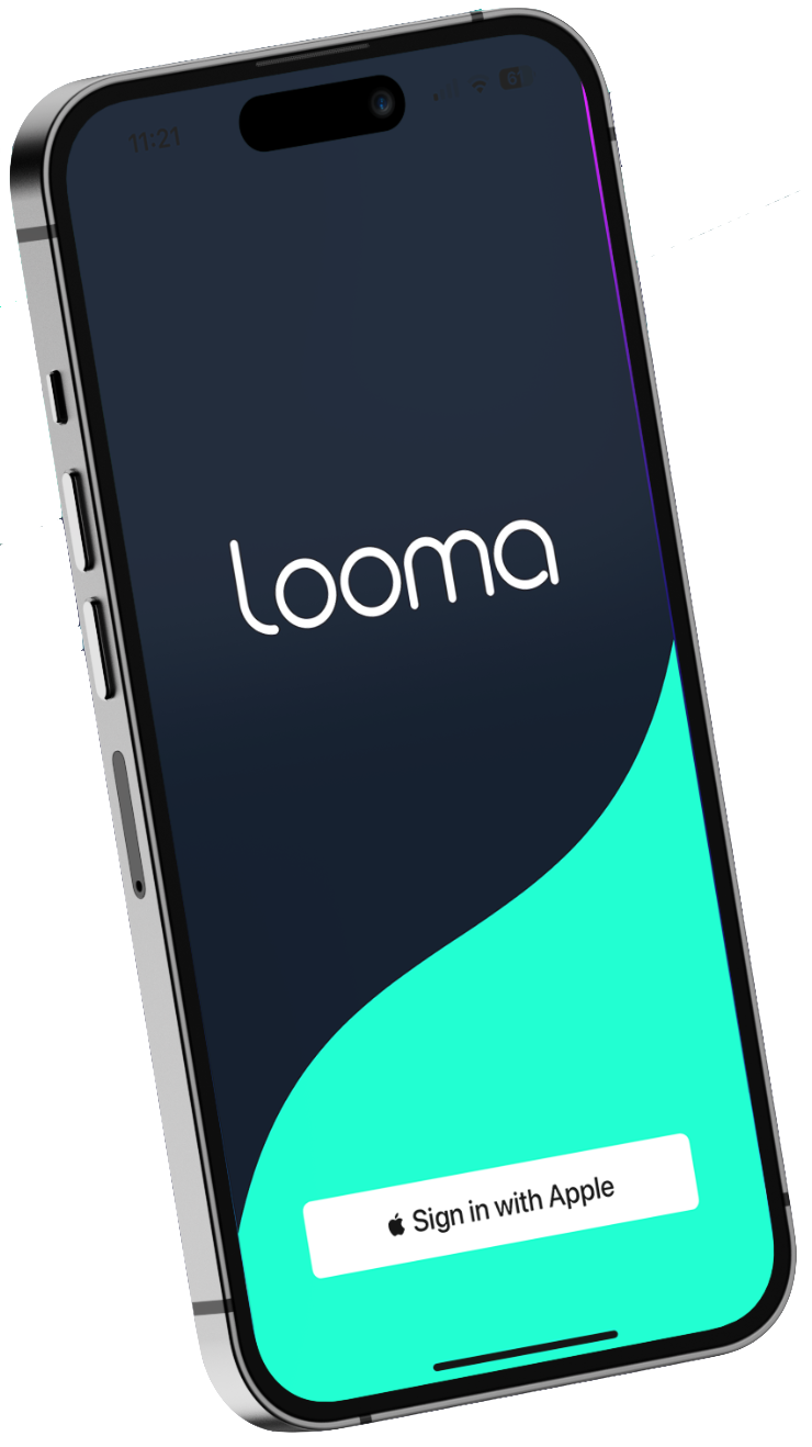 Looma phone mock-up