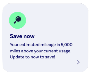 Save on mileage card